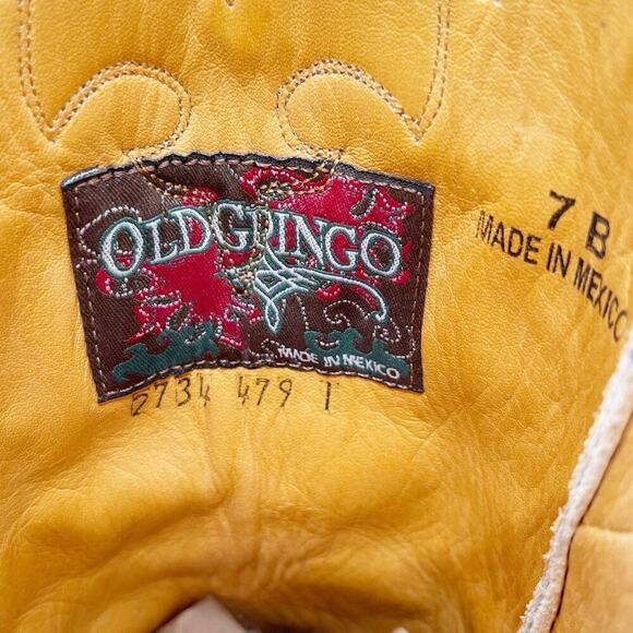 Old Gringo Brown Turquoise Eagle Elvis Patent Leather Western Cowgirl Boot sz 7 - Picture 11 of 11